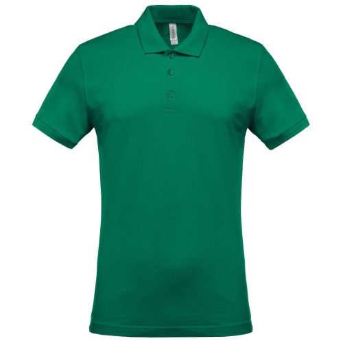 Kariban férfi galléros piké póló, rövid ujjú KA254, Kelly Green-2XL