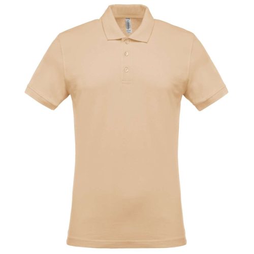 Kariban férfi galléros piké póló, rövid ujjú KA254, Light Sand-3XL