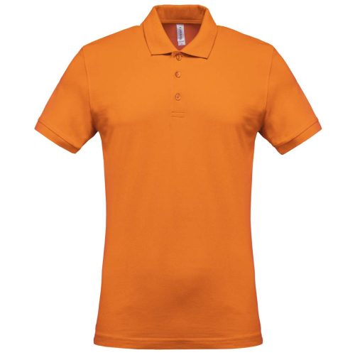 Kariban férfi galléros piké póló, rövid ujjú KA254, Orange-2XL