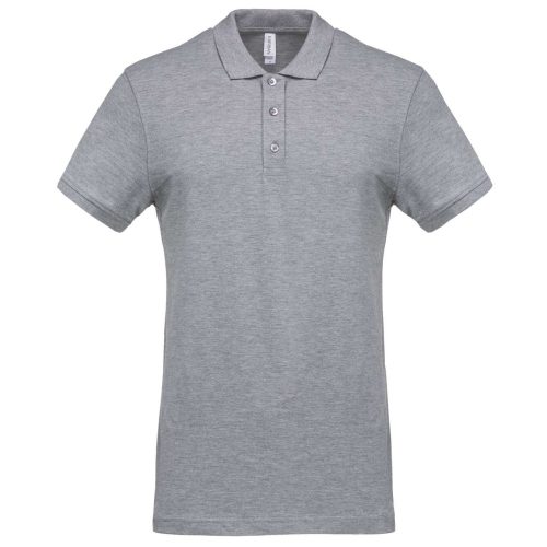 Kariban férfi galléros piké póló, rövid ujjú KA254, Oxford Grey-4XL