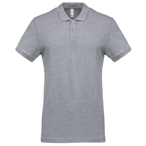 Kariban férfi galléros piké póló, rövid ujjú KA254, Oxford Grey-S