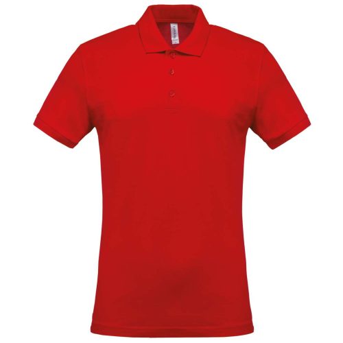 Kariban férfi galléros piké póló, rövid ujjú KA254, Red-S
