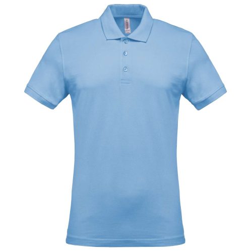 Kariban férfi galléros piké póló, rövid ujjú KA254, Sky Blue-M
