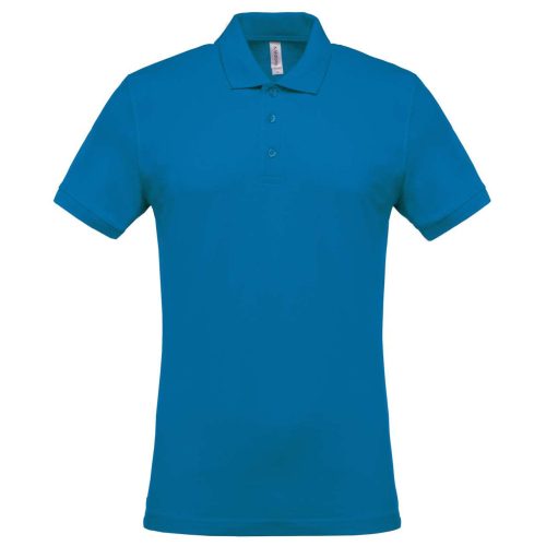 Kariban férfi galléros piké póló, rövid ujjú KA254, Tropical Blue-3XL