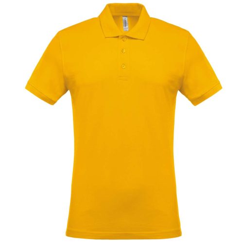 Kariban férfi galléros piké póló, rövid ujjú KA254, Yellow-M