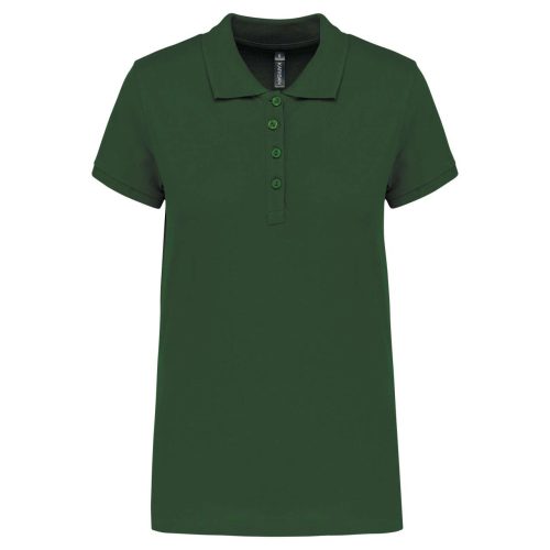 Kariban galléros Női piké póló, rövid ujjú KA255, Forest Green-2XL