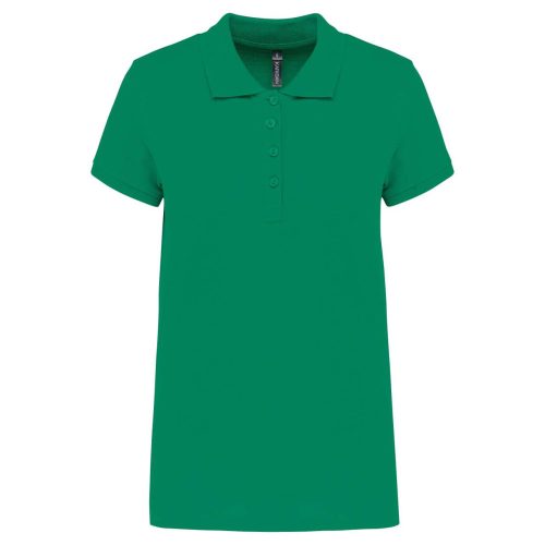 Kariban galléros Női piké póló, rövid ujjú KA255, Kelly Green-2XL