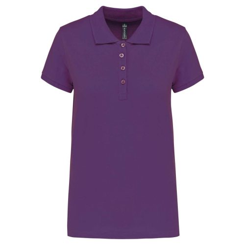 Kariban galléros Női piké póló, rövid ujjú KA255, Purple-3XL