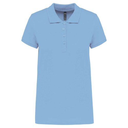 Kariban galléros Női piké póló, rövid ujjú KA255, Sky Blue-3XL