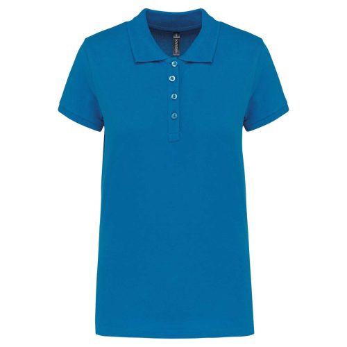 Kariban galléros Női piké póló, rövid ujjú KA255, Tropical Blue-3XL