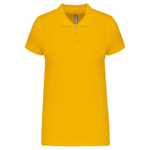 Kariban galléros Női piké póló, rövid ujjú KA255, Yellow-XL