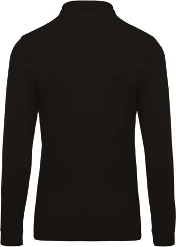 Kariban férfi galléros hosszú ujjú piké póló KA256, Black-3XL