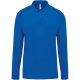 Kariban férfi galléros hosszú ujjú piké póló KA256, Light Royal Blue-2XL