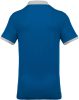 Kariban férfi galléros piké póló, kontrasztos passzékkal KA258, Light Royal Blue/Oxford Grey-4XL