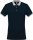 Kariban férfi galléros piké póló, kontrasztos passzékkal KA258, Navy/Oxford Grey-4XL