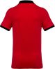 Kariban férfi galléros piké póló, kontrasztos passzékkal KA258, Red/Black-4XL