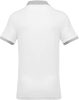 Kariban férfi galléros piké póló, kontrasztos passzékkal KA258, White/Oxford Grey-2XL