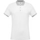 Kariban férfi galléros piké póló, kontrasztos passzékkal KA258, White/Oxford Grey-3XL