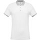 Kariban férfi galléros piké póló, kontrasztos passzékkal KA258, White/Oxford Grey-S