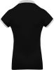 Kariban galléros Női piké póló, kontrasztos passzékkal KA259, Black/Oxford Grey-2XL