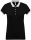 Kariban galléros Női piké póló, kontrasztos passzékkal KA259, Black/Oxford Grey-XL