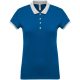 Kariban galléros Női piké póló, kontrasztos passzékkal KA259, Light Royal Blue/Oxford Grey-2XL