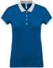 Kariban galléros Női piké póló, kontrasztos passzékkal KA259, Light Royal Blue/Oxford Grey-XL