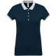 Kariban galléros Női piké póló, kontrasztos passzékkal KA259, Navy/Oxford Grey-2XL