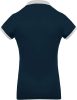 Kariban galléros Női piké póló, kontrasztos passzékkal KA259, Navy/Oxford Grey-XS