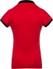 Kariban galléros Női piké póló, kontrasztos passzékkal KA259, Red/Black-XS