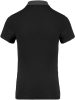 Kariban galléros jersey Női póló, kontrasztos gallérral KA261, Black/Dark Grey Heather-2XL