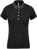 Kariban galléros jersey Női póló, kontrasztos gallérral KA261, Black/Dark Grey Heather-M