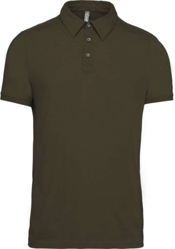 Kariban férfi galléros rövid ujjú jersey póló KA262, Light Khaki-L