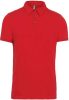 Kariban férfi galléros rövid ujjú jersey póló KA262, Red-S
