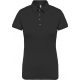 Kariban galléros Női rövid ujjú jersey póló KA263, Black-L