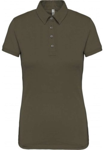 Kariban galléros Női rövid ujjú jersey póló KA263, Light Khaki-2XL