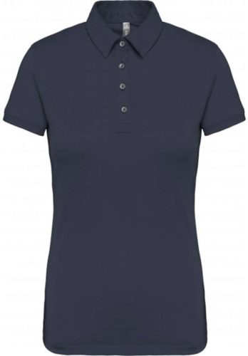 Kariban galléros Női rövid ujjú jersey póló KA263, Navy-2XL