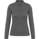 Kariban galléros Női hosszú ujjú jersey póló KA265, Grey Heather-2XL