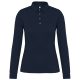 Kariban galléros Női hosszú ujjú jersey póló KA265, Navy-XL