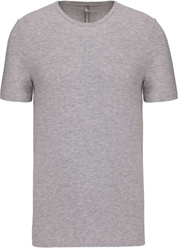 Kariban férfi rövid ujjú környakas sztreccs póló KA3012, Light Grey Heather-3XL