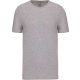 Kariban férfi rövid ujjú környakas sztreccs póló KA3012, Light Grey Heather-3XL