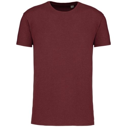 Kariban organikus rövid ujjú férfi póló KA3025IC, Wine Heather-3XL