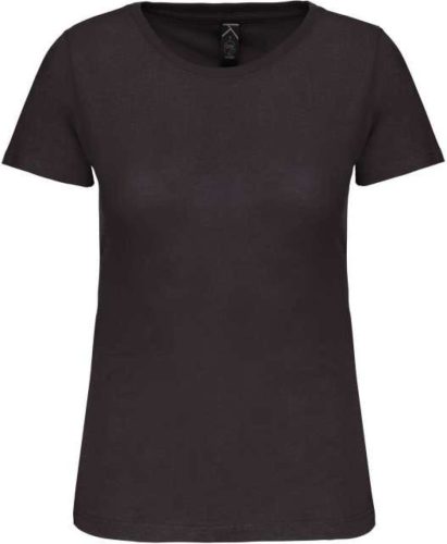 Kariban organikus kereknyakú rövid ujjú Női póló KA3026IC, Dark Grey-XS