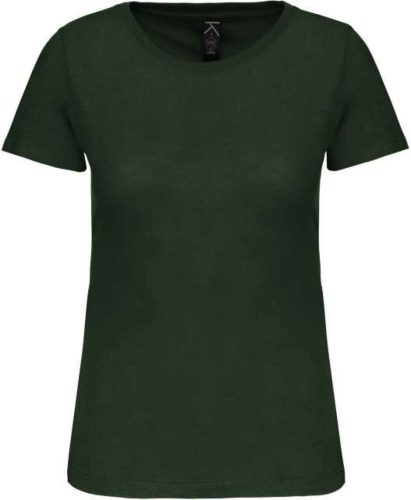 Kariban organikus kereknyakú rövid ujjú Női póló KA3026IC, Forest Green-XL