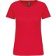 Kariban organikus kereknyakú rövid ujjú Női póló KA3026IC, Red-2XL
