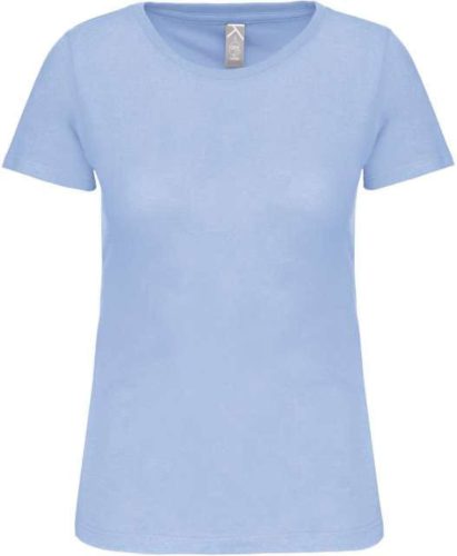 Kariban organikus kereknyakú rövid ujjú Női póló KA3026IC, Sky Blue-L