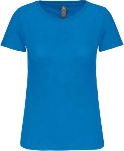 Kariban organikus kereknyakú rövid ujjú Női póló KA3026IC, Tropical Blue-L