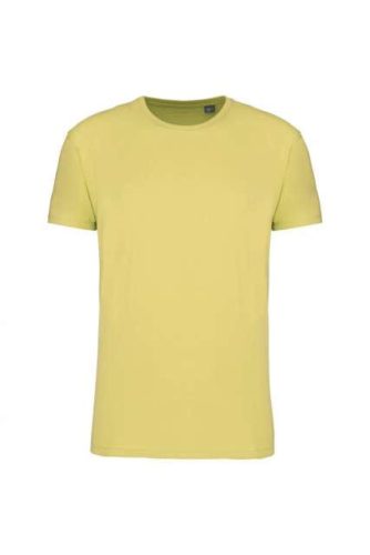 Kariban körkötött organikus férfi póló rövid ujjú KA3032IC, Lemon Yellow-2XL