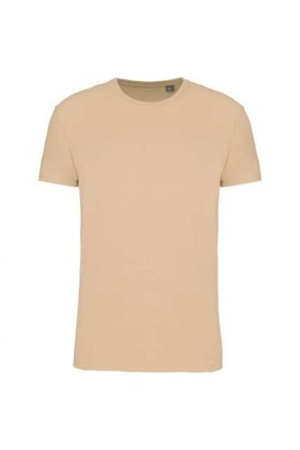 Kariban körkötött organikus férfi póló rövid ujjú KA3032IC, Light Sand-3XL