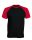 Kariban raglán ujjú kétszínű baseball férfi póló KA330, Black/Red-2XL